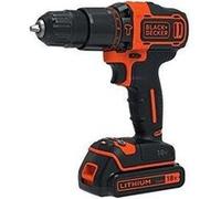 Black & decker bdchd18kb2-qw perceuse à percussion sans fil 2 vitesses 18v - lithium - 2 batteries - 1 chargeur 400ma et coffret de rangement G