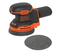 Ponceuse excentrique sans fil - BLACK+DECKER - BDCROS18N-XJ - 18V - 125mm - avec 3 abrasifs - sans batterie