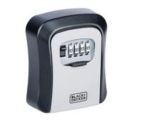 BLACK Plus DECKER Boite á Clefs - avec Serrure à Chiffres - Code à 4 Chiffres - 10.000 Combinaisons de Chiffres - Utilisation à l'Intérieur et à l'Extérieur - Boîtier Métallique Robuste, Montage Mural