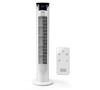 BLACK+DECKER BXEFT48E - Ventilateur colonne 45W, 3 vitesses, 3 modes, digital oscillant et silencieux avec télécommande 81 cm de hauteur, minuterie 12 h, température ambiante, puissant