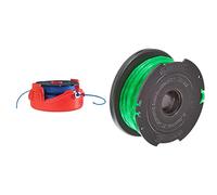 BLACK+DECKER Cassette avec Bobine de Rechange pour Coupe-Bordures, 2 x 6 m, ⌀1,5 mm & Bobine de Rechange pour Coupe-Bordures, Bobine Reflex Plus, 6 m de Fil en Nylon Vert et Résistant, Fil de ⌀2 mm