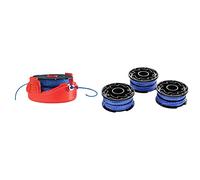 BLACK+DECKER Cassette avec Bobine de Rechange pour Coupe-Bordures & Lot de 3 Bobines de Rechange pour Coupe-Bordures, Bobine Reflex Plus A Déroulement Automatique, 3 x 12 m de Fil en Nylon, 1,5 mm