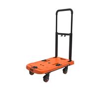 BLACK+DECKER Chariot pliable Chariot de transport - Max. 90 KG - Poignée réglable en hauteur - 61.4 x 37x3 x 89.4 CM - Orange