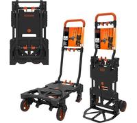 BLACK+DECKER Chariot plateforme - Chariot Steeple 2 en 1 et chariot plateforme - 120KG de charge - Acier
