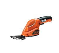 BLACK+DECKER Cisaille Electrique 3,6V, Sculpte-Haies avec Indicateur de Charge LED, Idéal pour Tailler les Parterres de Fleurs et les Bordures, Largeur de Lame 30 cm, Pas de Lame 23 mm, GSL200-QW Rouge