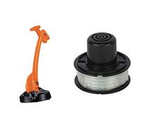 BLACK+DECKER Coupe-Bordures Filaire 350W, Coupe-Bordures Electrique 25 cm avec 2 Poignées & Bobine de Rechange pour Coupe-Bordures, 6 m de Fil en Nylon Transparent et Résistant, Fil de ⌀1,5 mm