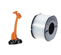 BLACK+DECKER Coupe-Bordures Filaire 350W, Coupe-Bordures Electrique 25 cm avec 2 Poignées, Déroulement du Fil par & Bobine de Rechange pour Coupe-Bordures