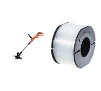 BLACK+DECKER Coupe-Bordures Filaire 550W, Coupe-Bordures Electrique avec 2 Poignées, Manche Télescopique, Noir, 28 cm & Bobine de Rechange pour Coupe-Bordures, 50 m de Fil, Fil de ⌀1,5 mm