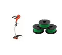 BLACK+DECKER Coupe-Bordures Filaire 700W, Coupe-Bordures Electrique 33 cm & Lot de 3 Bobines de Rechange pour Coupe-Bordures, Bobine Reflex Plus A Déroulement Automatique, 3 x 6 m de Fil