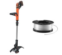 BLACK+DECKER Coupe-Bordures sans Fil 18V, Coupe-Bordures Electrique 28 cm & Bobine de Rechange pour Coupe-Bordures, Bobine Reflex, 10 m de Fil en Nylon Reflex, Fil de ⌀1,5 mm, A6481-XJ