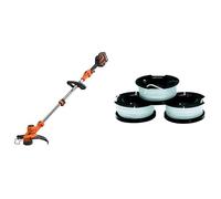 BLACK+DECKER Coupe-Bordures sans Fil 36V, Coupe-Bordures 33 cm avec Tête Pivotante 180° & Lot de 3 Bobines de Rechange pour Coupe-Bordures, 3 x 10 m de Fil en Nylon Résistant, Fil de ⌀1,5 mm