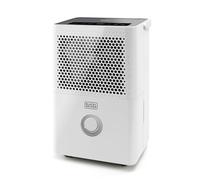 BLACK+DECKER - Déshumidificateur 12 L/24 h | Fonction séchage | 2 vitesses | Réservoir 1,8 L | Programmable 24 h | Filtre lavable | Jusqu'à 25 m² | Silencieux