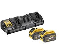 DeWALT DCB132X2-QW Kit De Démarrage Batterie Li-Ion FlexVolt 18 / 54 V (2 X 9,0 Ah) + Chargeur Double