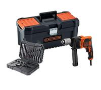 BLACK+DECKER Marteau perforateur 850W avec 32 accessoires, vitesse variable, mandrin sans onction percussion, BEH850KA32-QS