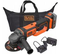 BLACK+DECKER Meuleuse d'angle sans fil 125 mm, 18 V 1x4,0 Ah en sachet BCG720M1