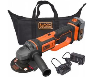BLACK+DECKER Meuleuse d'angle sans fil 125 mm, 18 V 1x4,0 Ah en sachet BCG720M1
