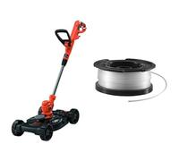 BLACK+DECKER Outil 3-en-1 Filaire 550W : Coupe-Bordures, Dresse-Bordures et Tondeuse, 30 cm & Bobine de Rechange pour Coupe-Bordures, Bobine Reflex, 10 m, ⌀1,5 mm, A6481-XJ