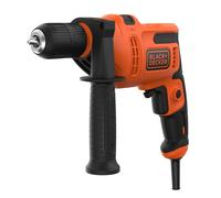 BLACK+DECKER Perceuse à percussion filaire 500W en coffret BEH200K-QS