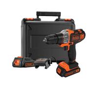 BLACK+DECKER - Perceuse-visseuse multi-fonction sans fil 18 V, 2 batteries 1,5 Ah Li-Ion, chargeur MT218KB-QW