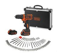Black & Decker Perceuse-visseuse sans fil BDCDD12BAFC-QW 12V 2x1,5Ah 100 accessoires coffret métal