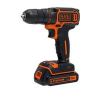 Black & Decker Perceuse-visseuse sans fil BDCDC18KB-QW 18 V Li-Ion 2x1,5 Ah avec chargeur