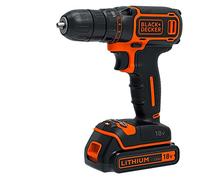 BLACK+DECKER BDCDC18K1-QW Perceuse-Visseuse sans fil - 18 V - 1,5 Ah - 30 Nm - 650 trs/min - 1 batterie - Livrée en coffret