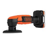 BLACK+DECKER Ponceuse de Détail sans Fil - Plateau Triangulaire 89 mm - 1 Batterie - 40 min avec une Seule Batterie - 1 Abrasif Maille - Livrée avec un Sac de Rangement, 12 V - BDCDS12S1-QW