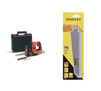 BLACK+DECKER Scie à main filaire - 3 lames - RS890K-QS + STANLEY - Lame de scie HCS Autoselect Scorpion - STA29962-XJ