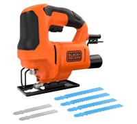 Black+Decker Scie sauteuse 400W - livrée avec 6 lames 1 adaptateur pour aspirateur - BES603A6-QS