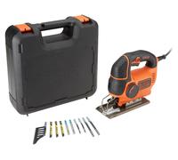 Black+Decker Scie sauteuse 620W - livrée avec 1 lame bois 1 lame déportée 1 pare-éclats mallette de transport - KS901PEK-QS