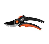 BLACK+DECKER Sécateur - Capacité de Coupe 14 Ø CM - Lame en Acier Trempé - Manche avec Soft Grip - 20 x 6 x 1,6 CM - Cisailles à Fleurs - Sécateurs - Sisailles à Haies