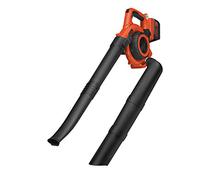 BLACK+DECKER Souffleuse à Feuilles et Aspirateur à Batterie GWC3600L20 avec Hachoir et Sac de Collecte de 17,5l, Avec Fonction Power Select, Avec Batterie Lithium-ion 36 V, 2,0 Ah GWC3600L20-QW Noir/Rouge