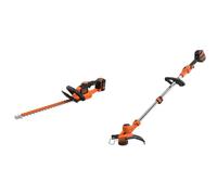 BLACK+DECKER Taille-Haies Electrique sans Fil 36V 55 cm avec Batterie 2,5 Ah & Coupe-Bordures Automatique - 36V - 33 cm - Transmission Directe E-Drive