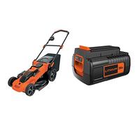 BLACK+DECKER Tondeuse 48 cm sans Fil, Tondeuse à Gazon Electrique 36V avec 2 Batterie 36V 2 Ah, 7 hauteurs réglables & Batterie 36 V Li-ION 2,0 Ah pour Les Travaux de Bricolage