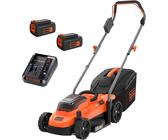 BLACK+DECKER Tondeuse à gazon sans fil 33 cm, 2x 36 V 2,5 Ah BCMW3336L2
