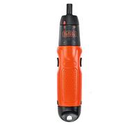 BLACK+DECKER - Tournevis Electrique A7073-XJ - 6V, 650 tr/min, Orange - 14 Embouts de Vissage, 4 Piles Alcaline AA