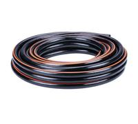 BLACK+DECKER Tuyau d'Arrosage 15M ¿13MM - PVC Durable - Arrosage de Jardin, Lavage de Voiture, Remplissage de Piscine - Convient à Tout Robinet Standard - Noir/Orange