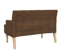 ""Black Friday"" Banc salon - JILL - Banquette/Coffre - avec coussins marron 113x64,5x75,5 cm - similicuir daim BB327