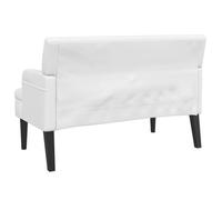 ""Black Friday"" Banc salon - JILL - Banquette/Coffre - avec dossier blanc 112x65,5x75 cm - similicuir BB342