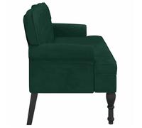 ""Black Friday"" Banc salon - JILL - Banquette/Coffre - avec dossier vert foncé 119,5x64,5x75 cm - velours BB346