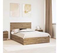 "Black Friday" Cadre de lit Chêne Artisan 140 x 190 cm Bois composite - Lits classiques CC1211