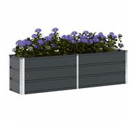 Black friday""Jardinière surélevée - Bac de Jardin/Jardinière fleurs - Grand profonde - Anthracite 160 x 40 x 45cm Acier 6175754