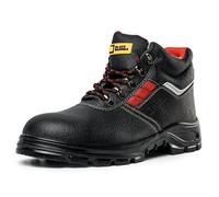 BLACK HAMMER Bottes de sécurité en cuir noir pour homme S3 SRC Embout en acier Bottines de travail 5993 (46 EU)