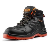 BLACK HAMMER Chaussures de sécurité homme Légères et Confortables pour Travail Randonnée et Chantier Baskets Noires Bottes et Bottines Résistantes Embout Composite sans Métal Cuir lisse 8844 (39 EU)