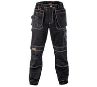 BLACK HAMMER Pantalon de Travail de Sécurité pour Hommes Confortable Durable Pantalon Cargo Utilitaire Plusieurs Poches avec Genouillère Vêtements de Travail Professionnels Zilla (38W / 29 Short)