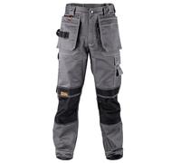 BLACK HAMMER Pantalon de Travail de Sécurité pour Hommes Confortable Pantalon Cargo Utilitaire Plusieurs Poches avec Genouillère Vêtements de Travail Professionnels Zilla (Graphite 36W / 33 Long)