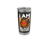 Black History Queen Melanin Femmes Kwanzaa Juneteenth Girls Gobelet isotherme en acier inoxydable double paroi