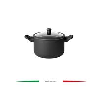 Black MARMITE AVEC COUVERCLE EN VERRE "COOK&COLOR"