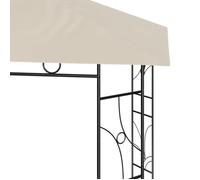 ""Black Month"" Belvédère ANTI-UV - BURKE - Tonnelle extérieure - 3x3x2,7 m Crème 160 g/m² LV429