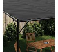 ""Black Month"" Belvédère ANTI-UV - BURKE - Tonnelle extérieure - anthracite 4x4 m 180 g/m² tissu et acier LV467